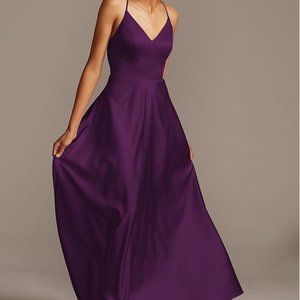 Spaghetti Strap Satin A-Line Bridesmaid Dress